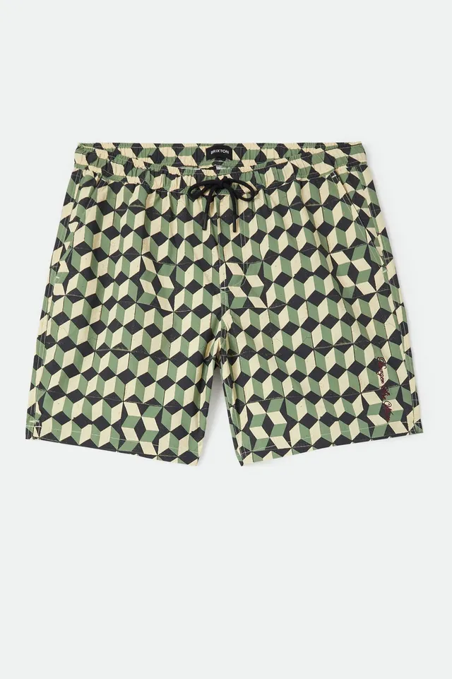 brixton-burger-she-wrote-hybrid-short-black-green-tile image 1