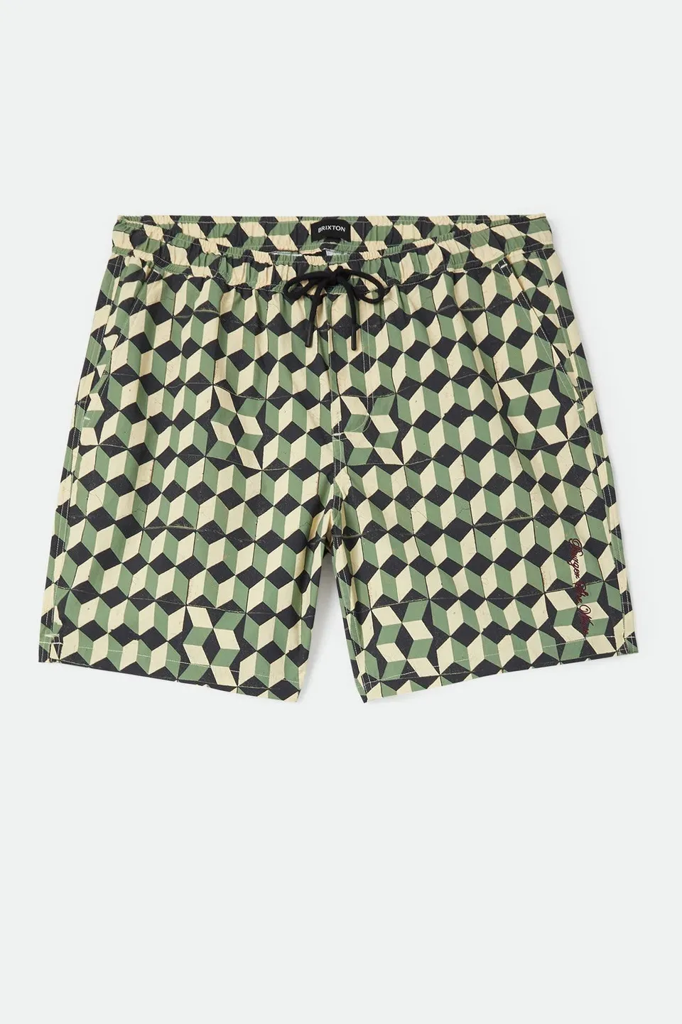 brixton-burger-she-wrote-hybrid-short-black-green-tile image 1