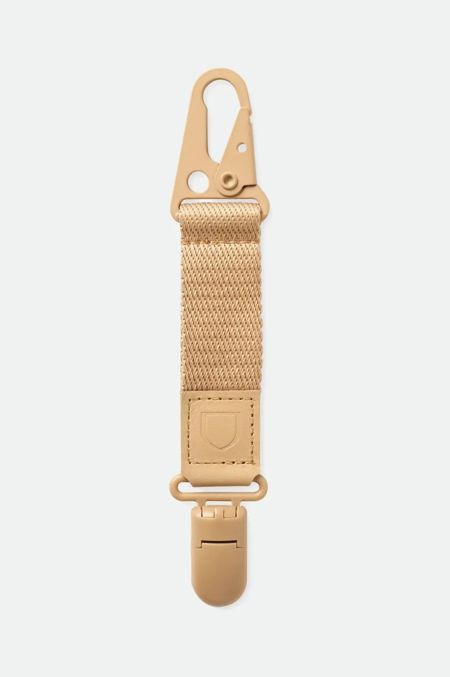 brixton-proper-hat-clip-sand-karabiner image 1