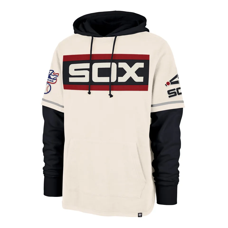 47-brand-shortstop-chicago-white-sox-hoodie-cream image 1