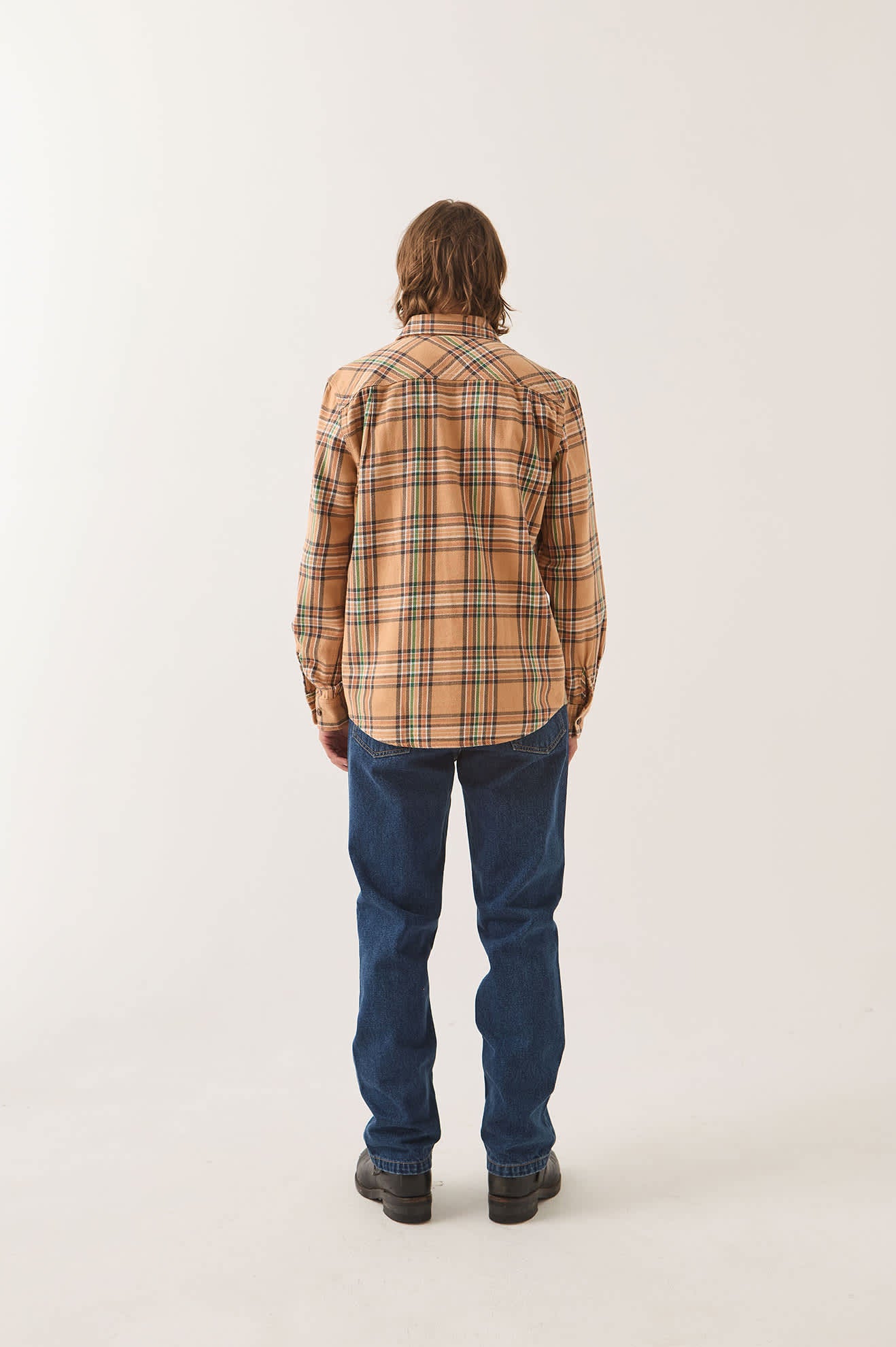 brixton-bowery-flannel-khaki-multi-karohemd-herren image 3
