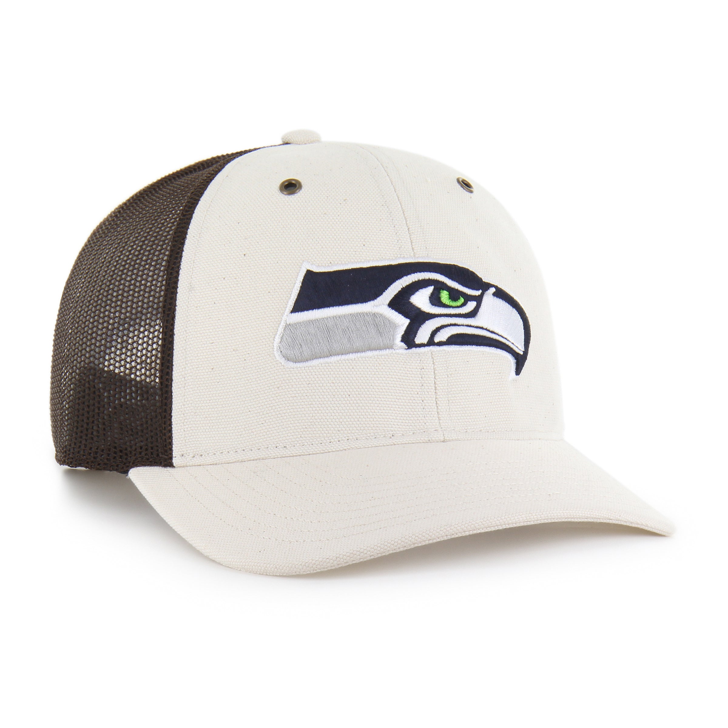 47-seattle-seahawks-carhartt-trucker-cap-natural-snapback image 4