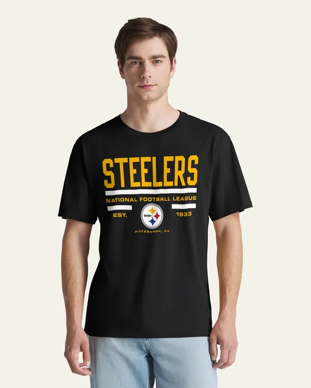 47-foundation-tee-pittsburgh-steelers-stack-block-t-shirt-schwarz image 1