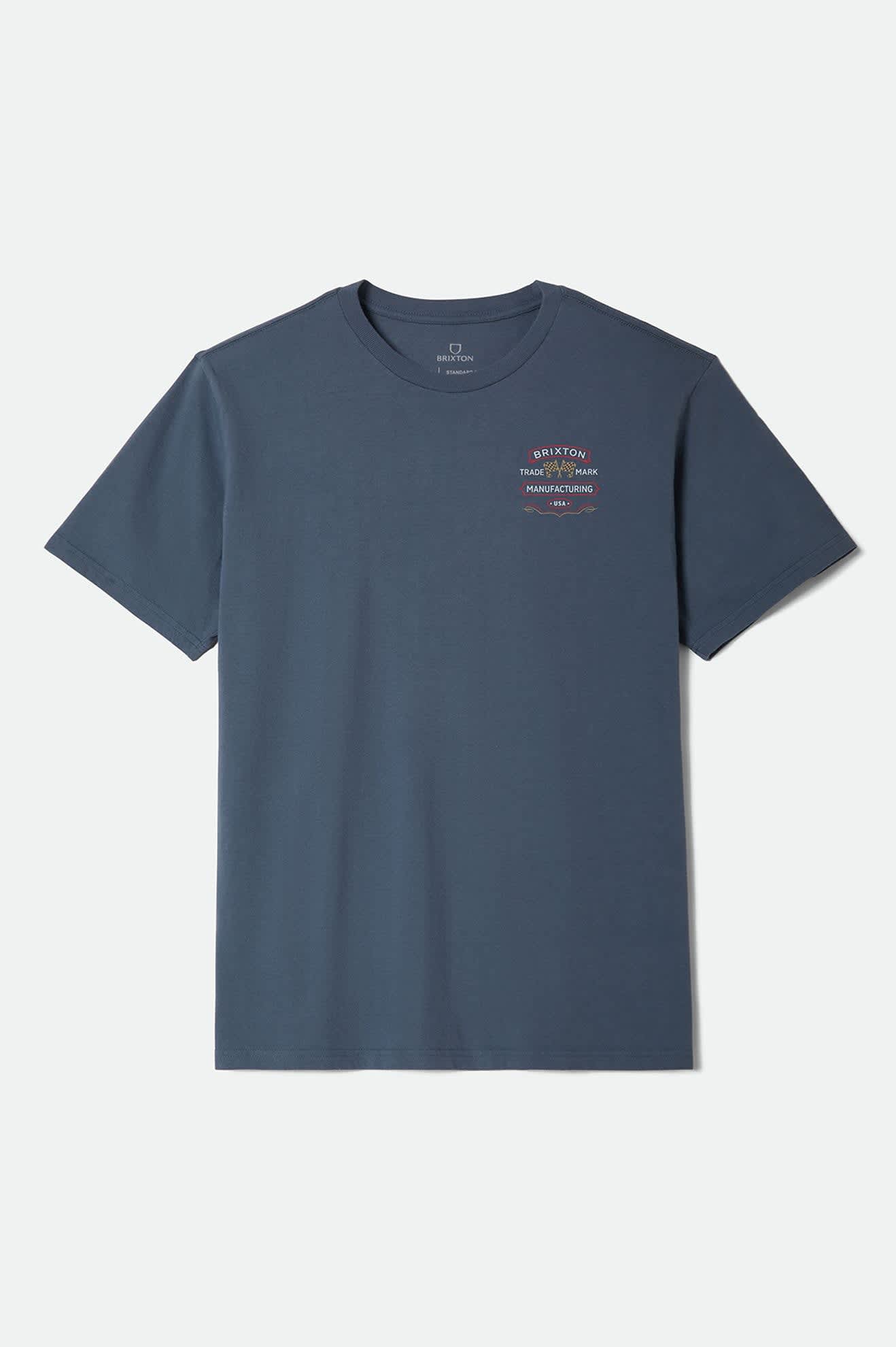 brixton-liberty-mark-t-shirt-navy-herren-baumwolle image 1