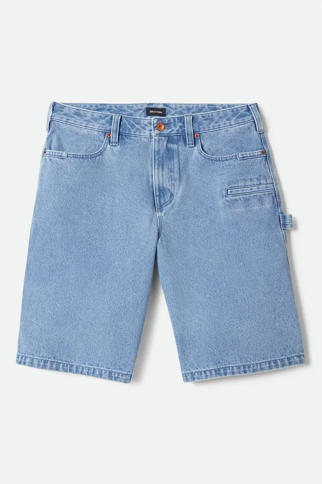 brixton-builders-carpenter-baggy-short-denim-blau image 1