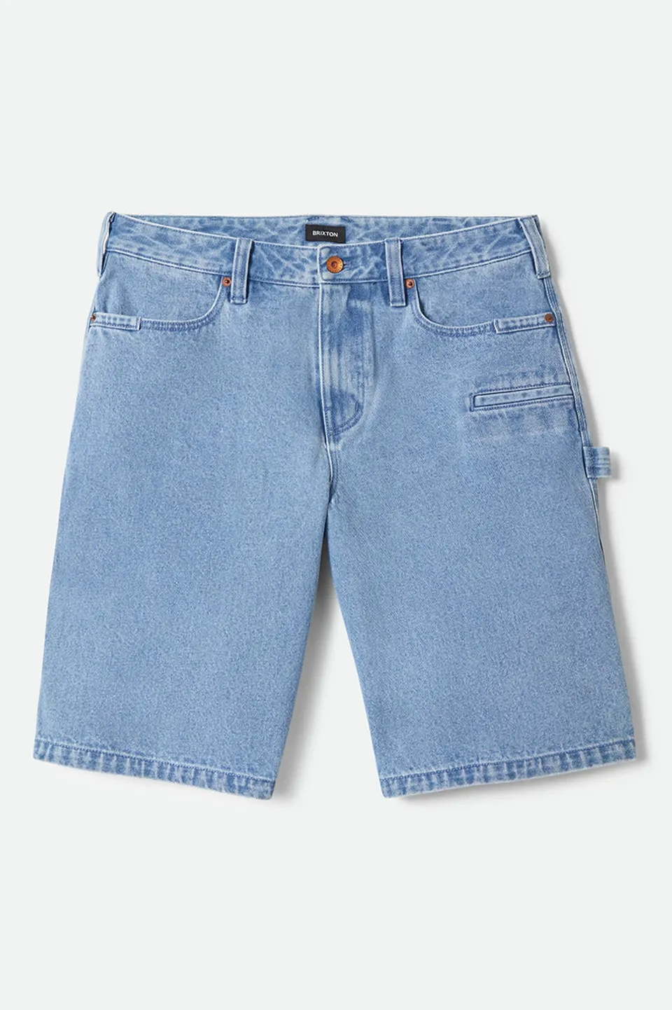 brixton-builders-carpenter-baggy-short-denim-blau image 1