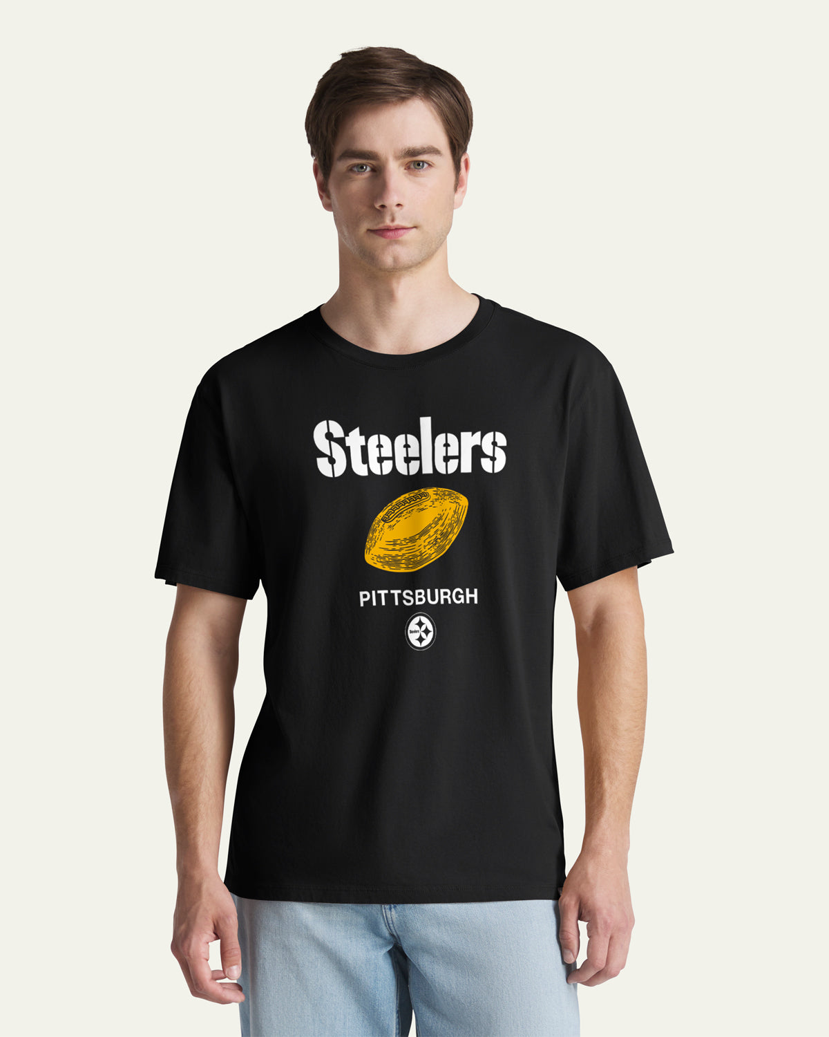 47-foundation-tee-steelers-t-shirt-herren-schwarz-baumwolle image 1
