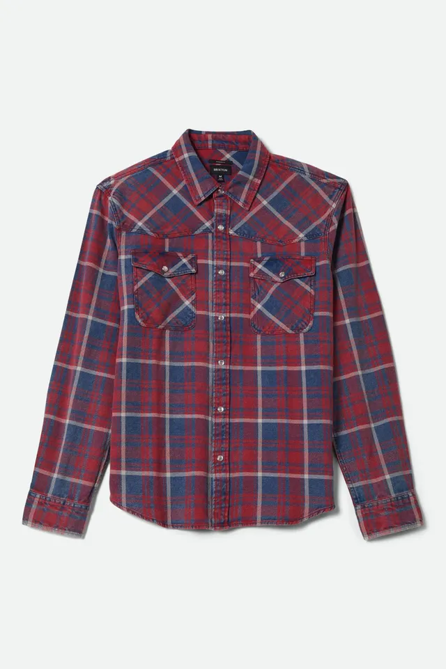 brixton-waylon-overshirt-denim-plaid-kariert-leicht image 1