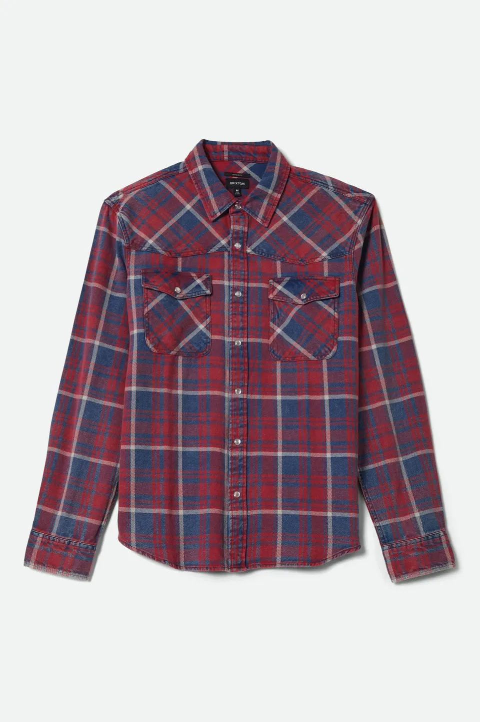 brixton-waylon-overshirt-denim-plaid-kariert-leicht image 1