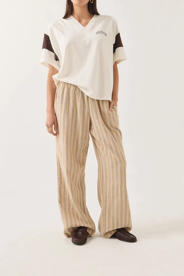 brixton-lounge-pant-hose-sand-streifen image 1