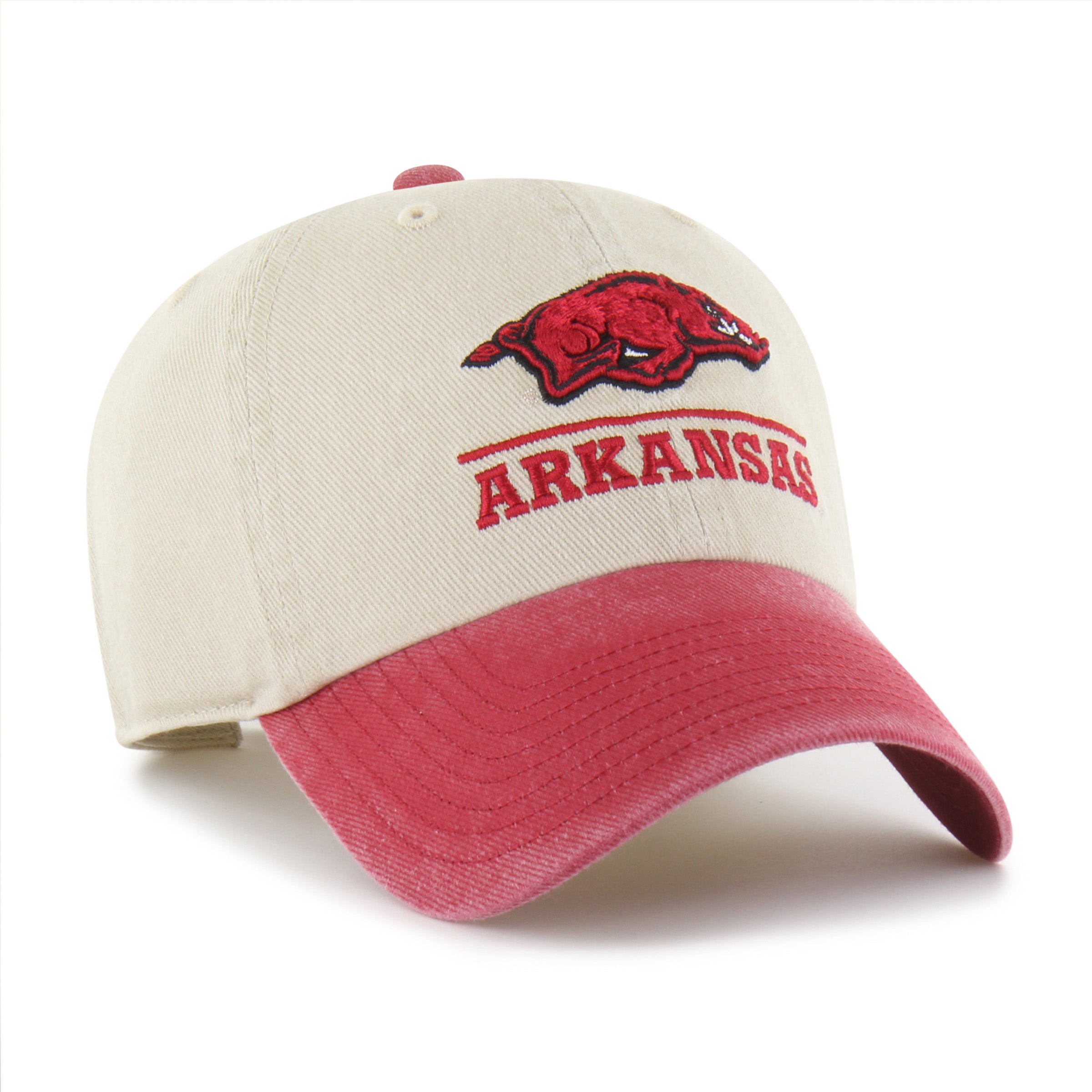 47-clean-up-arkansas-razorbacks-logo-line-cap-mojave-two-tone image 3