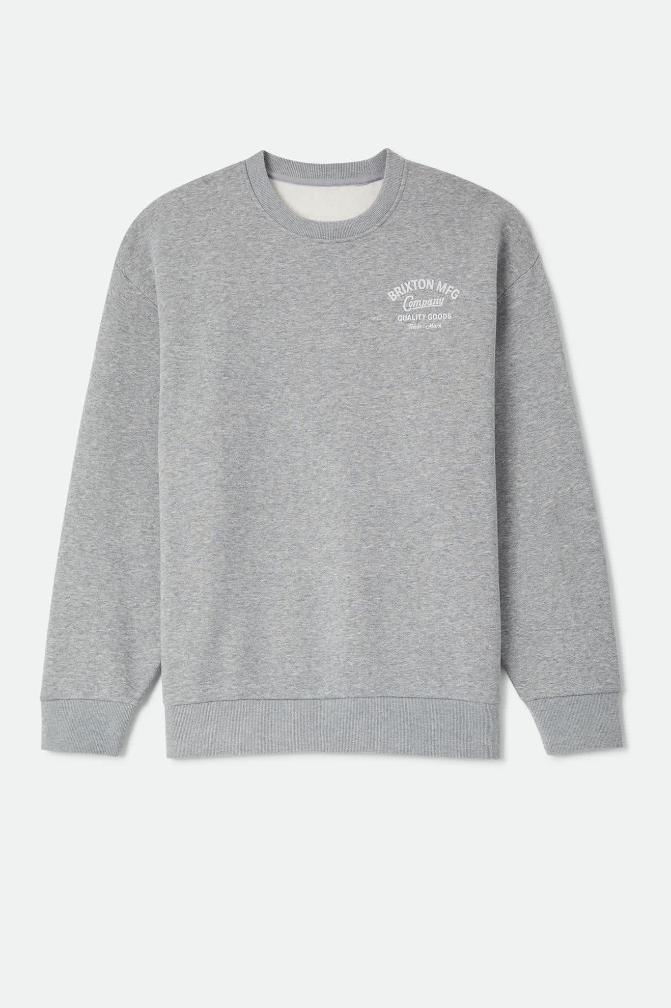 brixton-straton-crew-heather-grey-fleece image 1
