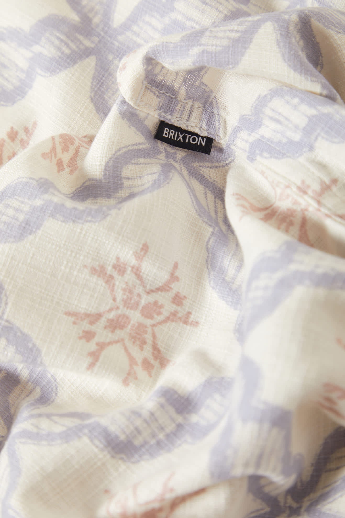 brixton-bunker-slub-kurzarm-hemd-off-white-blue-tile image 6