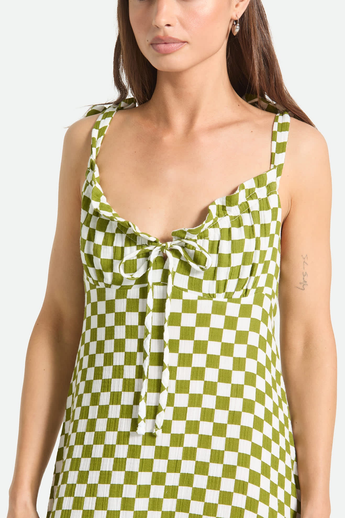 brixton-the-tie-dress-kleid-sublime-green-checkerboard image 4