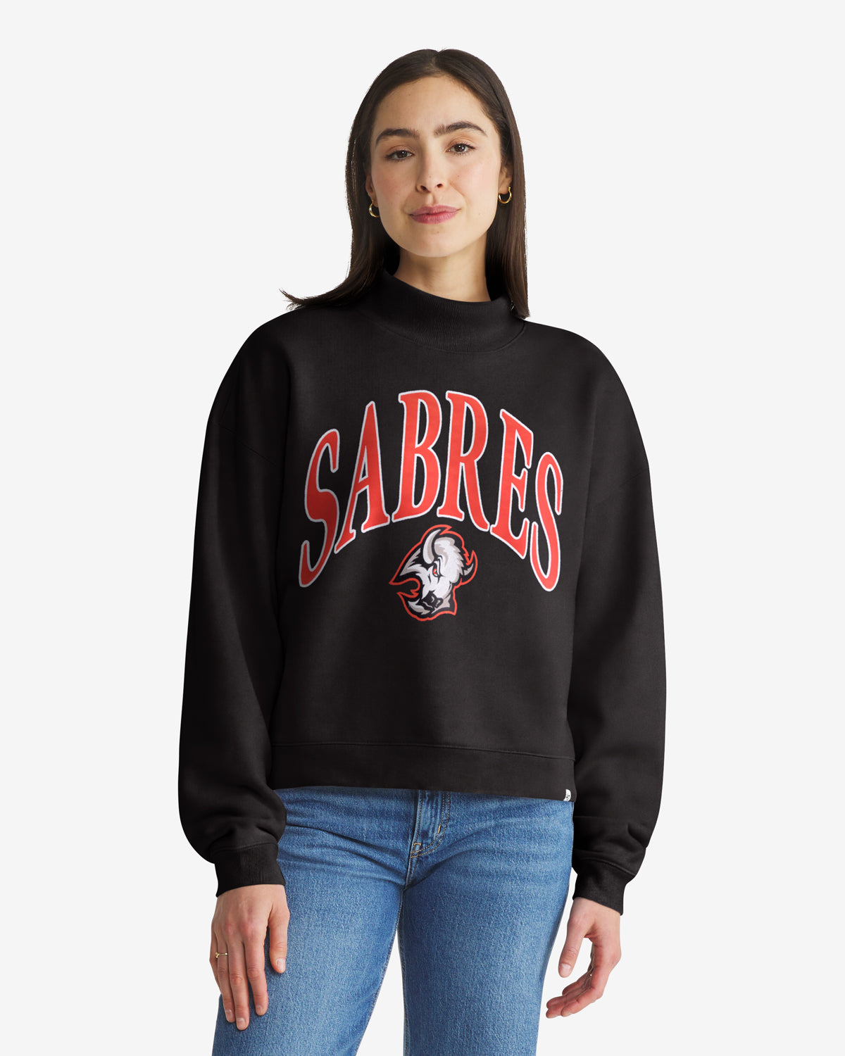 47-headline-crew-buffalo-sabres-vantage-mock-neck-pullover-damen-schwarz image 1