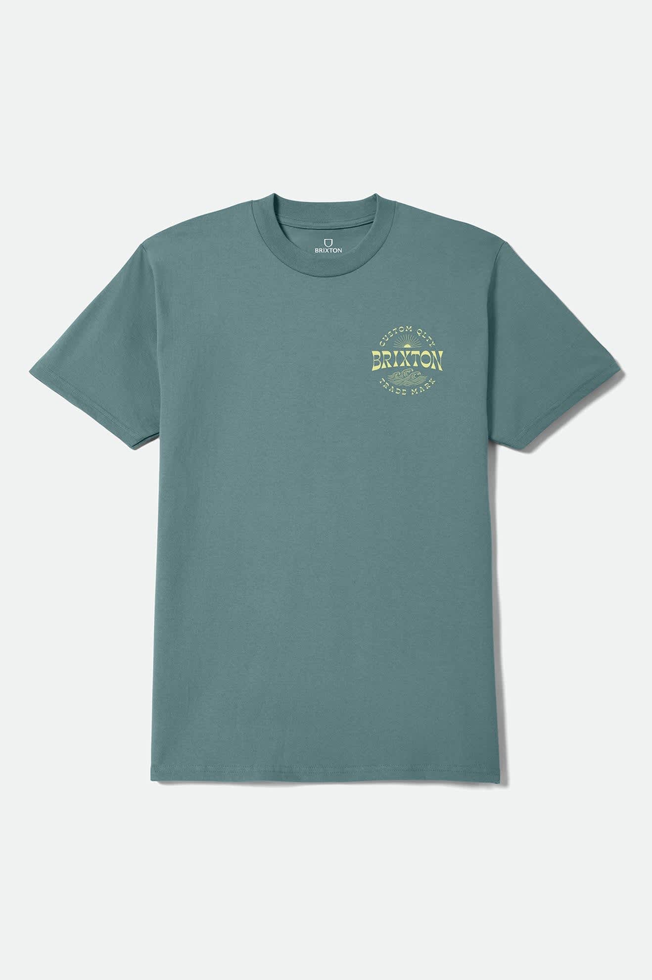brixton-current-standard-t-shirt-ocean-breeze-blau image 1