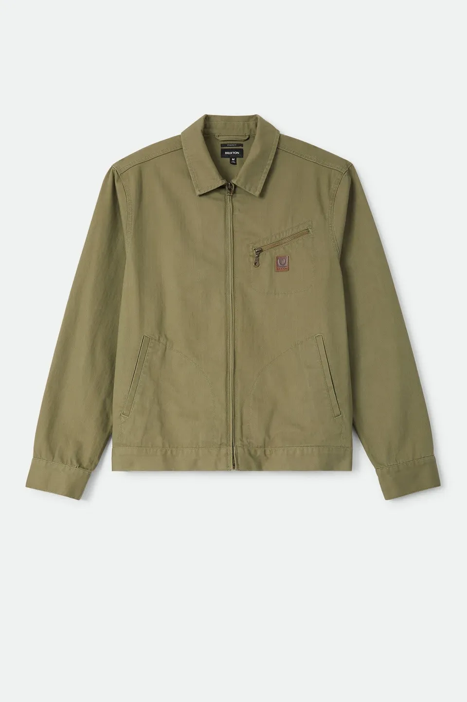 brixton-mechanic-garage-zip-jacke-olive-surplus-canvas image 1