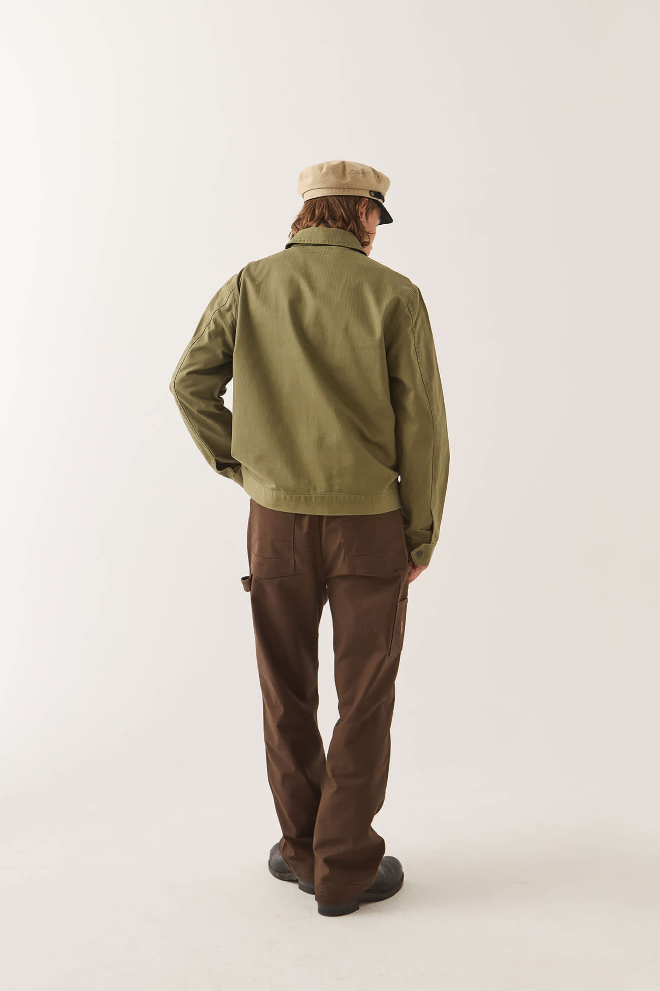 brixton-mechanic-garage-zip-jacke-olive-surplus-canvas image 4