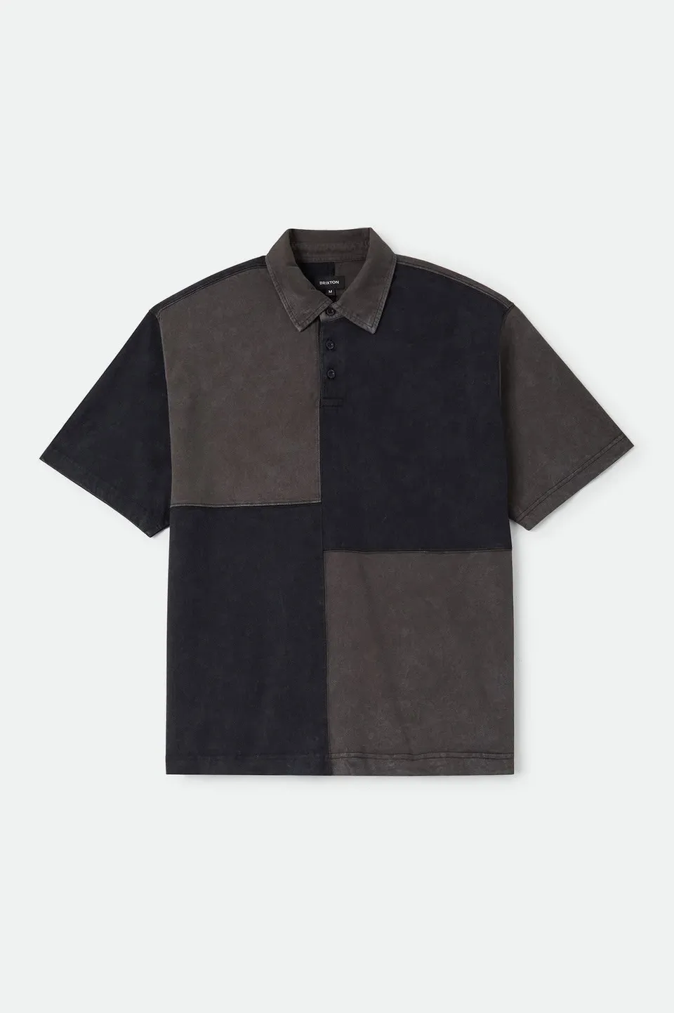 brixton-deco-relaxed-polo-t-shirt-washed-black-baumwolle image 1