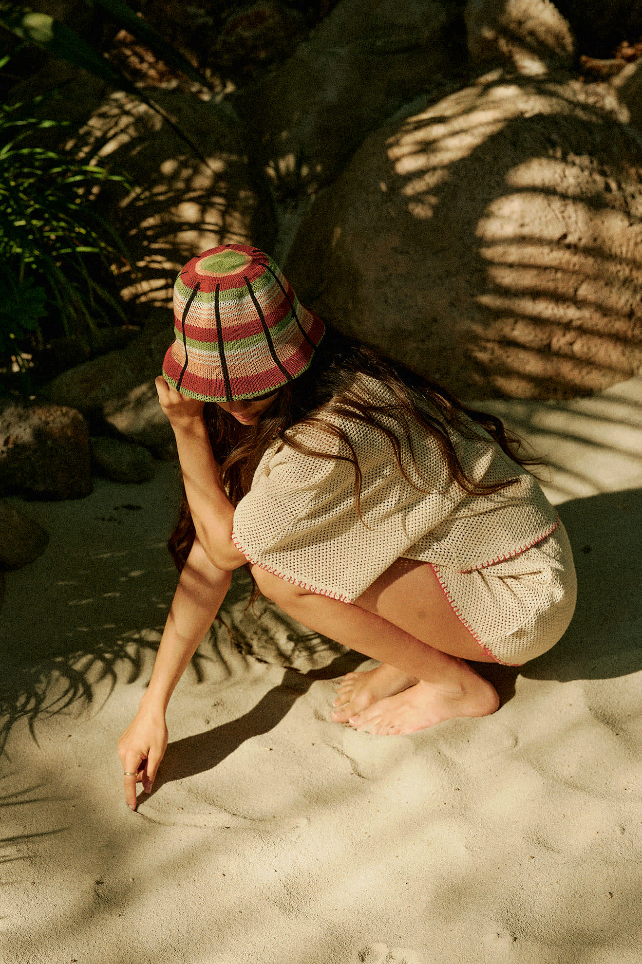 brixton-redding-knit-bucket-hut-peach-cobbler-multi-stripe-baumwolle image 6