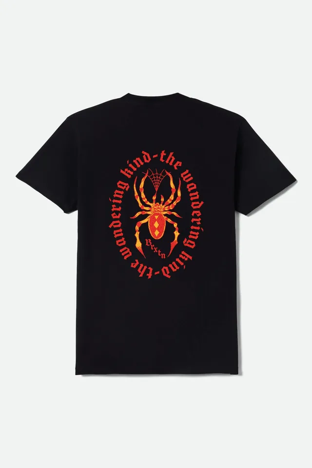 brixton-beasley-short-sleeve-t-shirt-herren-schwarz-spinne image 1