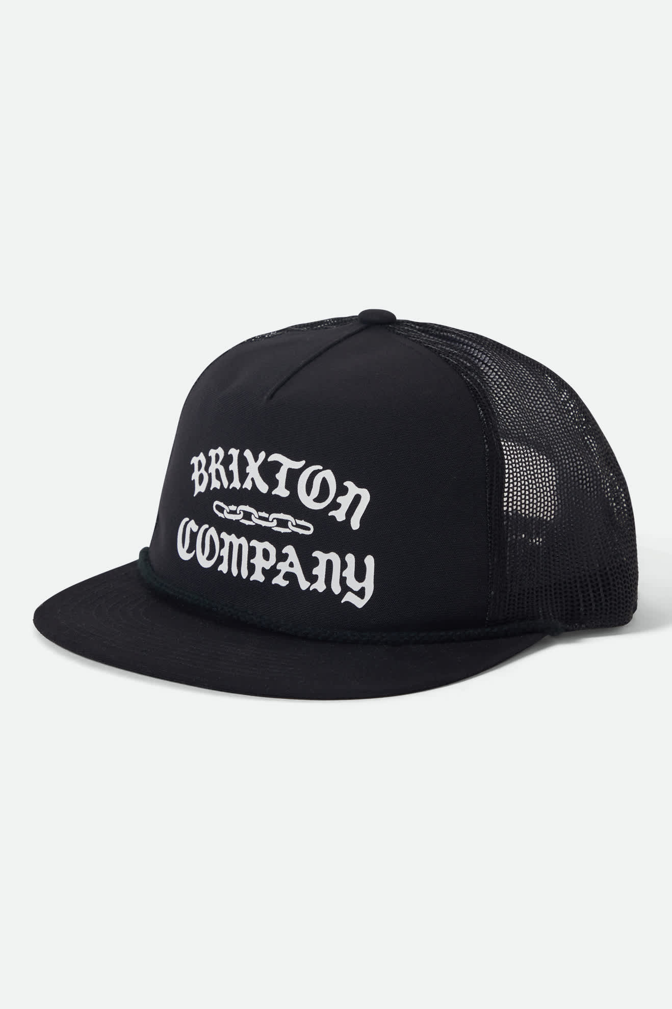 brixton-chains-netplus-trucker-cap-black-black-mesh image 1