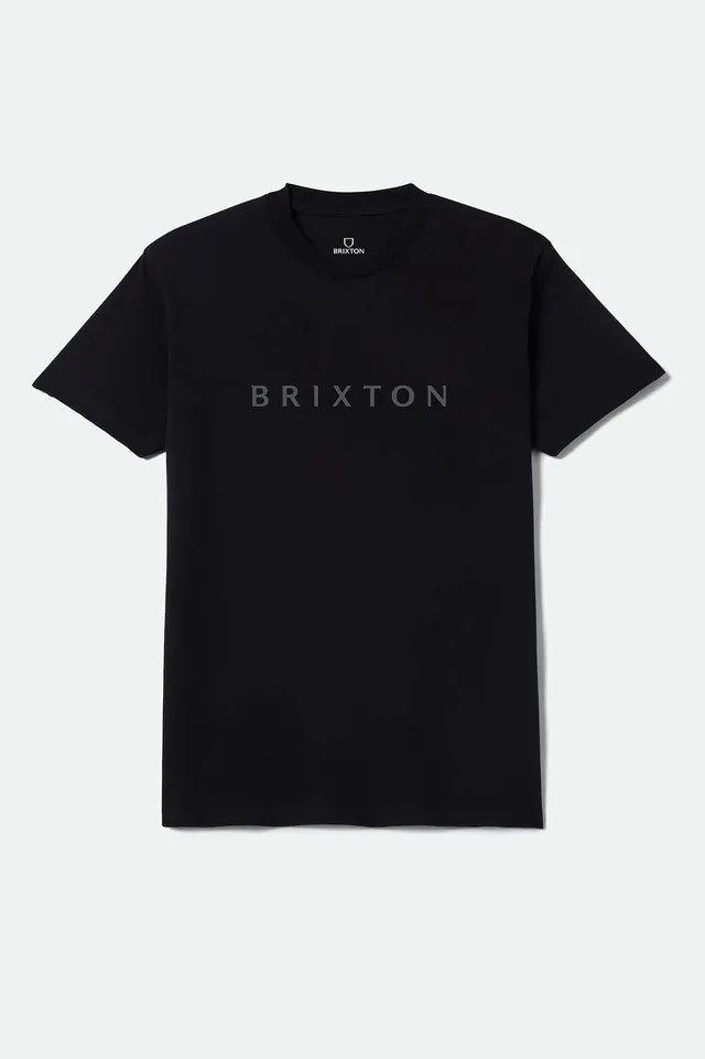brixton-alpha-line-standard-t-shirt-herren-schwarz-baumwolle image 1