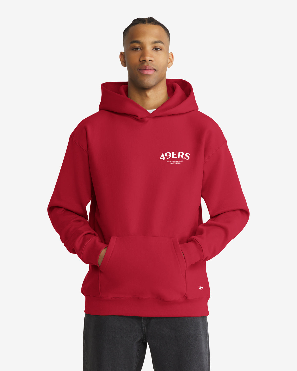 47-brand-constantine-foundation-hoodie-49ers-rot-herren image 2
