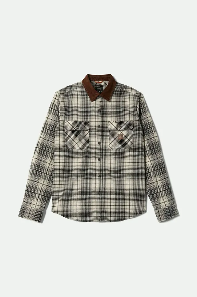 brixton-builders-bowery-flanellhemd-off-white-black-stretch image 1
