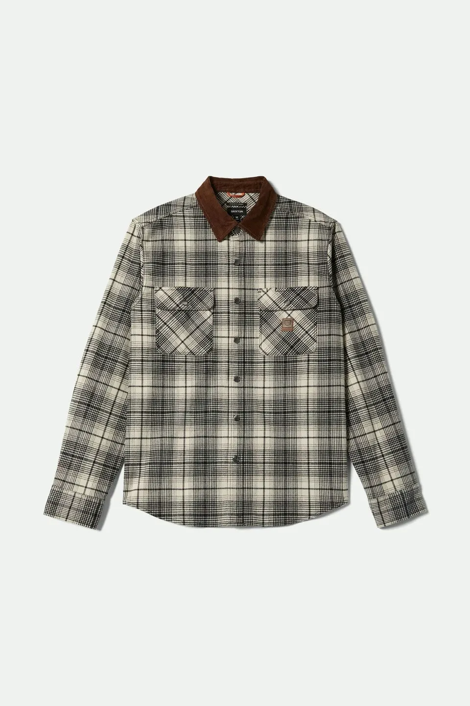 brixton-builders-bowery-flanellhemd-off-white-black-stretch image 1