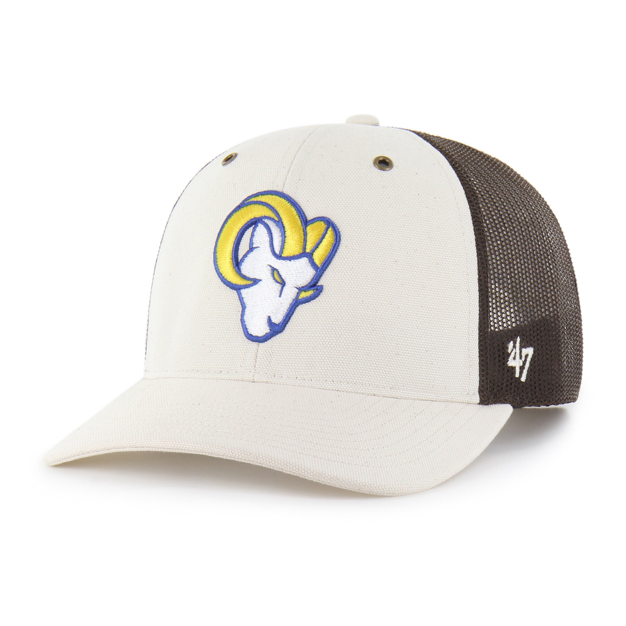 47-trucker-los-angeles-rams-carhartt-undyed-cap-natural-osf image 1