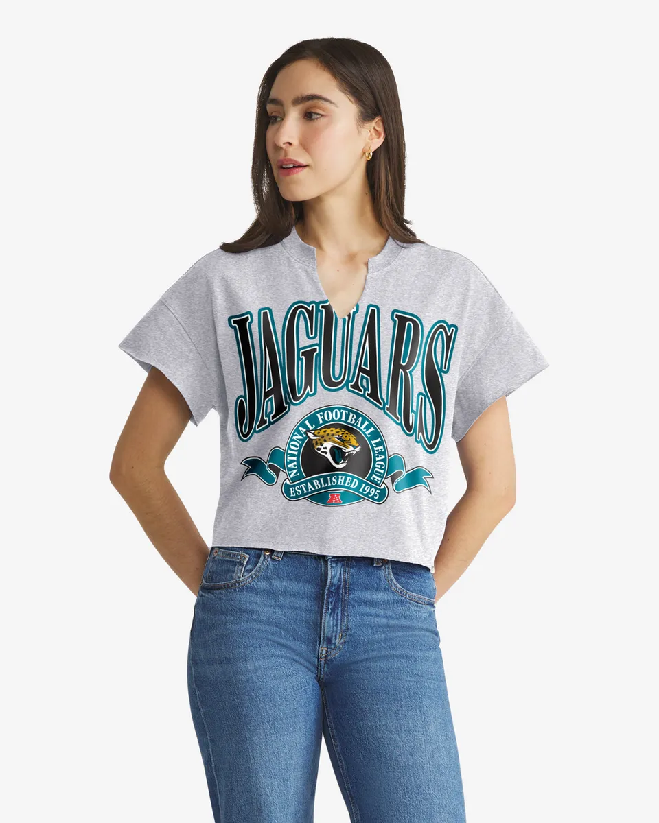 47-headline-crew-jacksonville-jaguars-t-shirt-grau-damen image 1