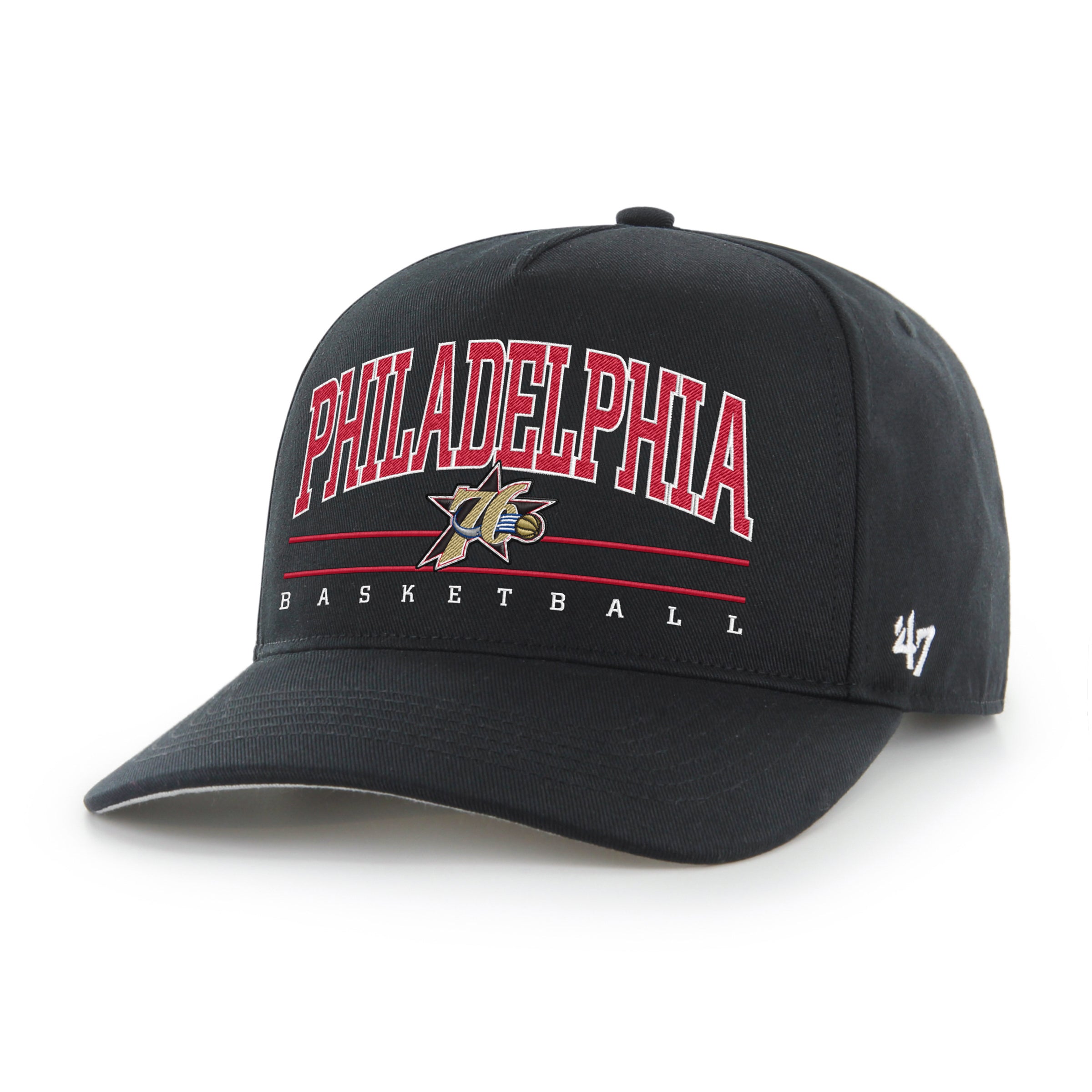 47-brand-hitch-philadelphia-76ers-roscoe-cap-schwarz-snapback image 1