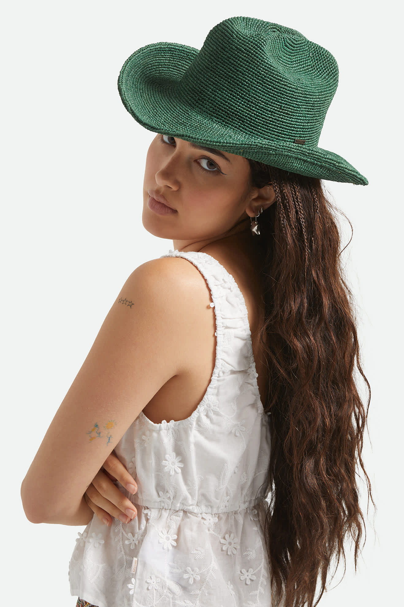 brixton-odessa-straw-cowboyhut-primal-green-strohhut image 5