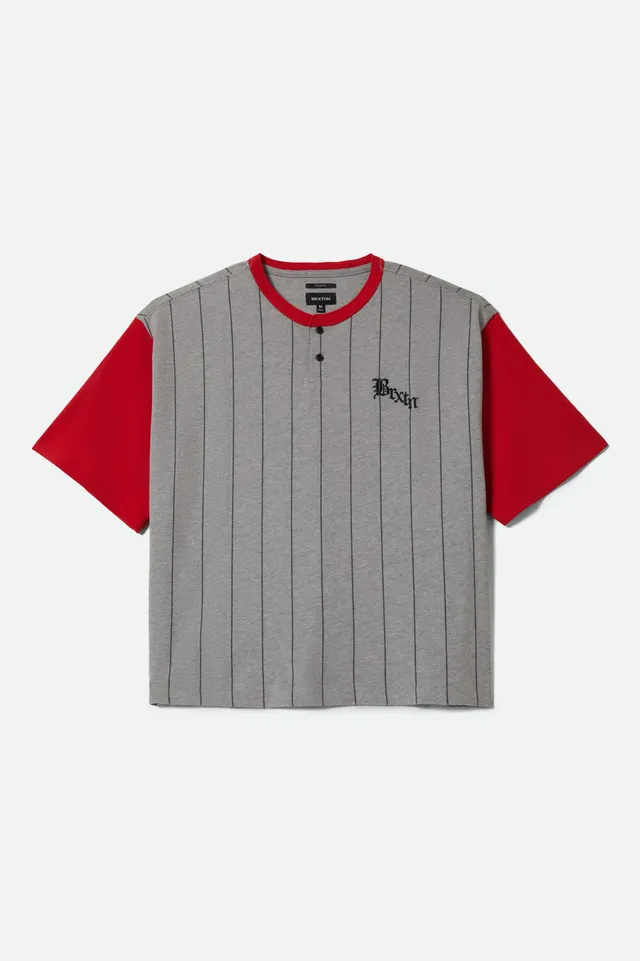 brixton-boxy-baseball-t-shirt-heather-grey-adrenaline-baumwolle image 1