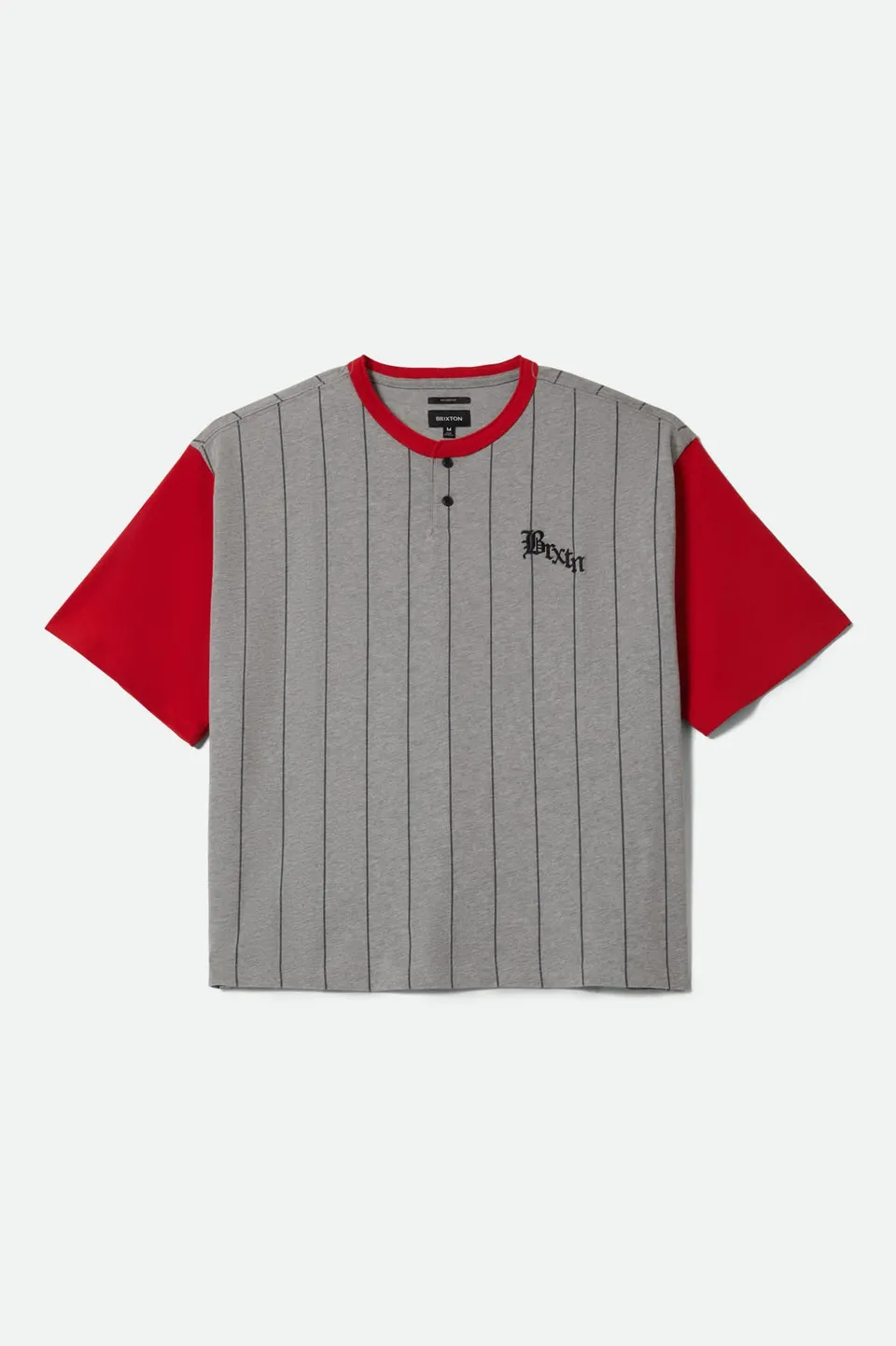 brixton-boxy-baseball-t-shirt-heather-grey-adrenaline-baumwolle image 1