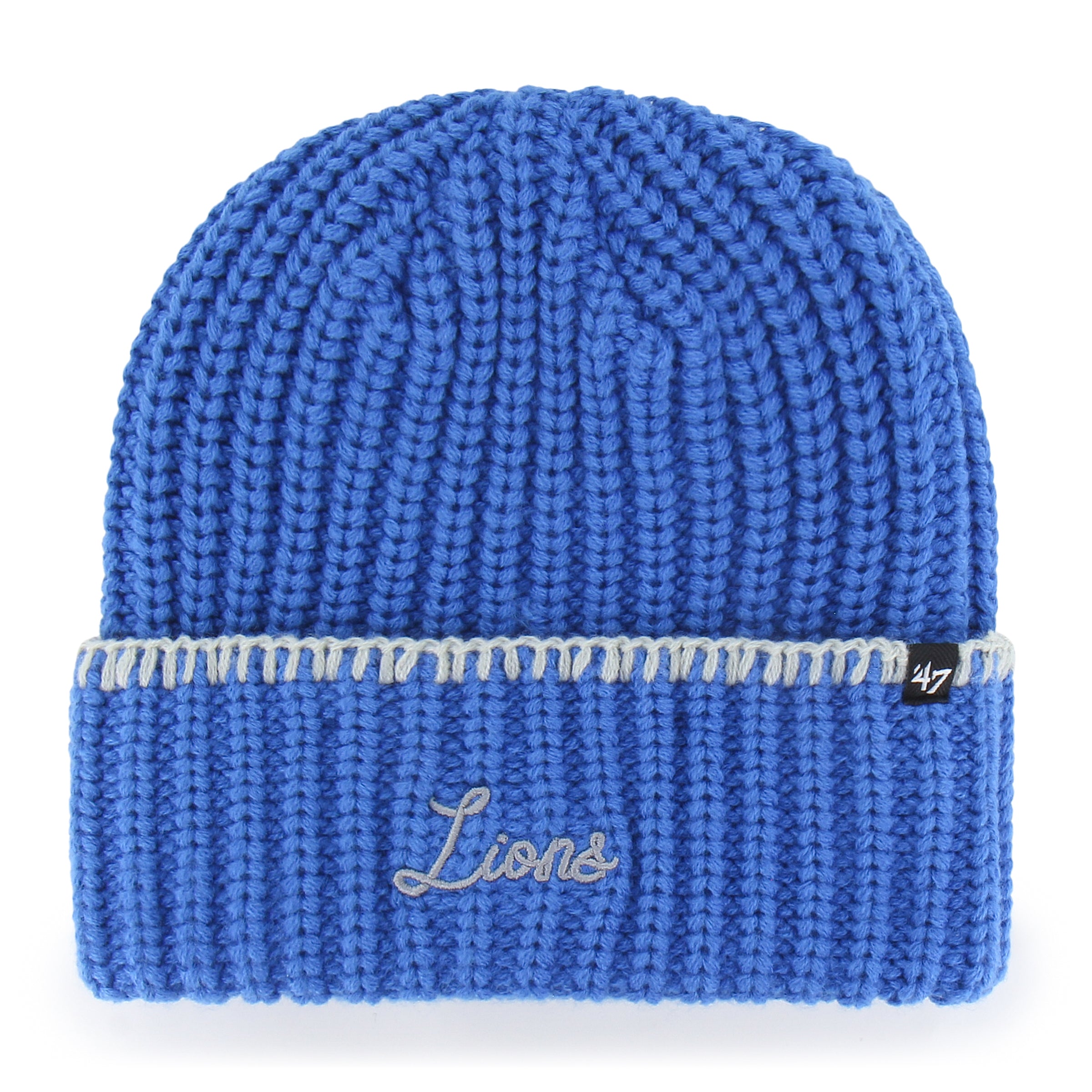 47-brand-knits-detroit-lions-blanket-stitch-cuff-knit-m-tze-blau image 1