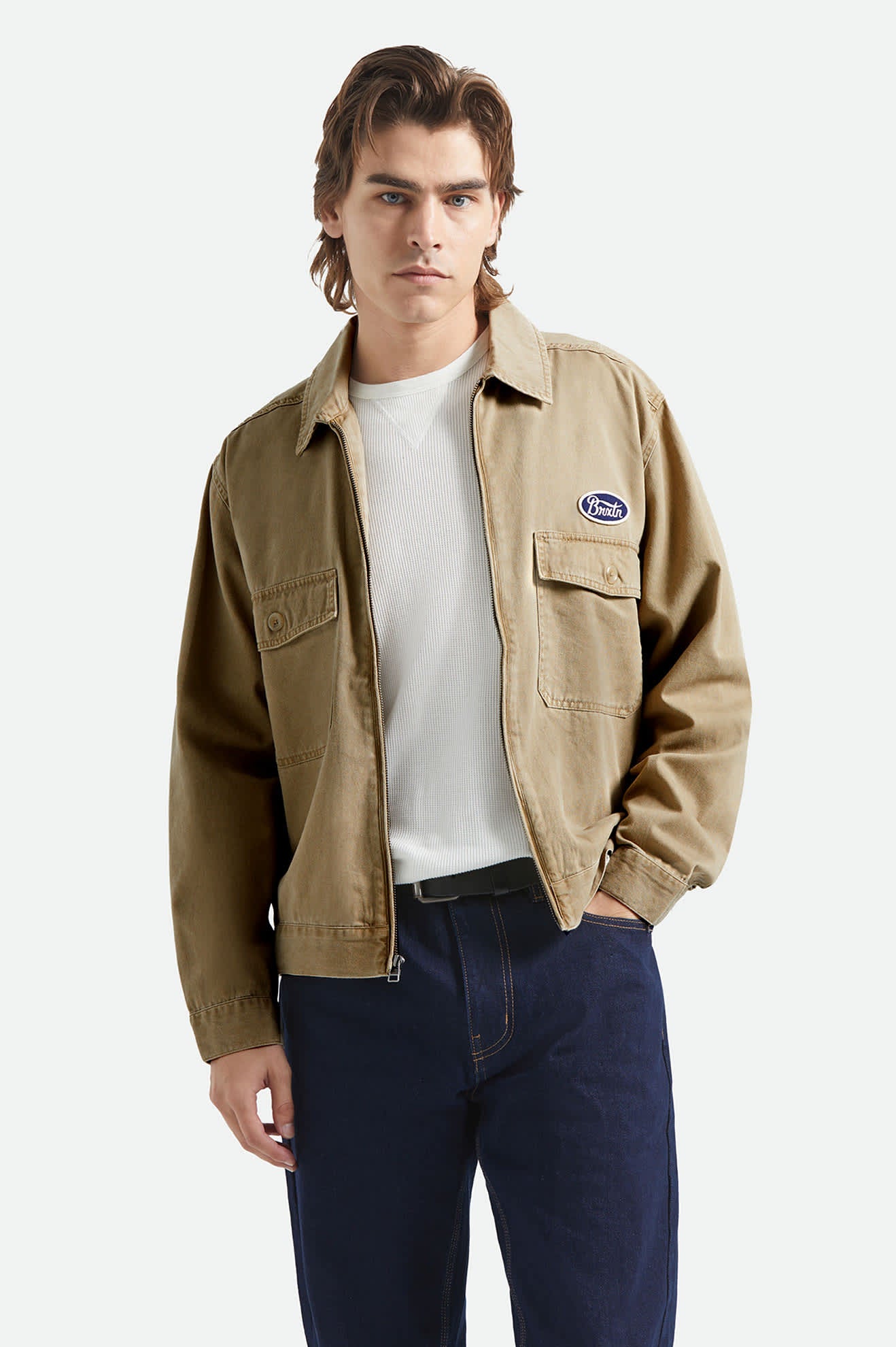brixton-trademark-garage-jacke-washed-khaki image 2