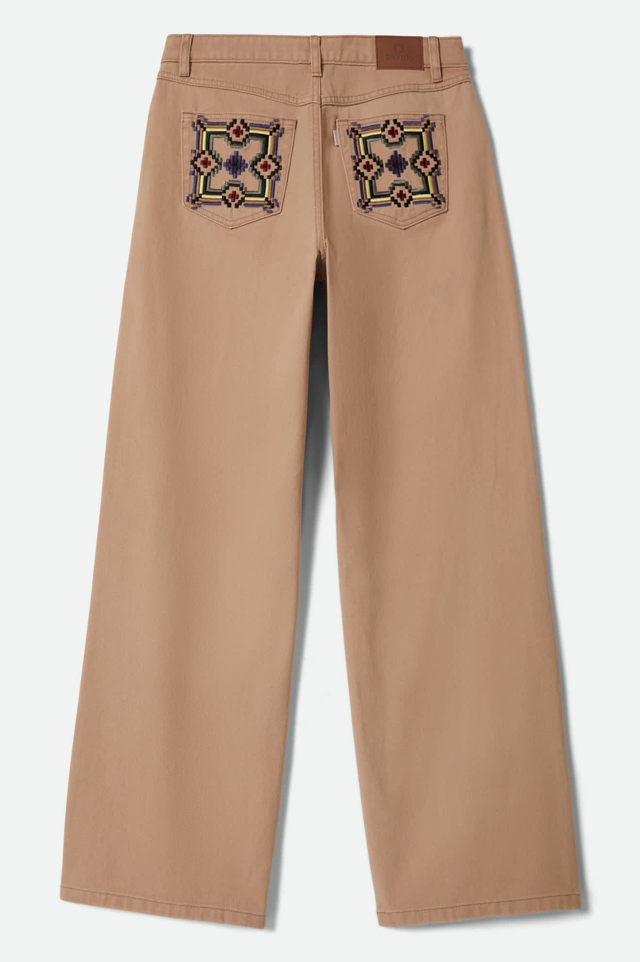 brixton-chloe-5-pocket-pant-stoffhose-washed-taupe-stickerei image 8