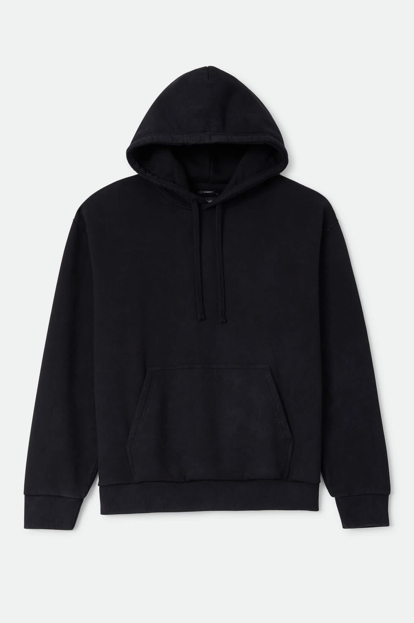 brixton-baseline-hood-fleece-hoodie-schwarz image 1