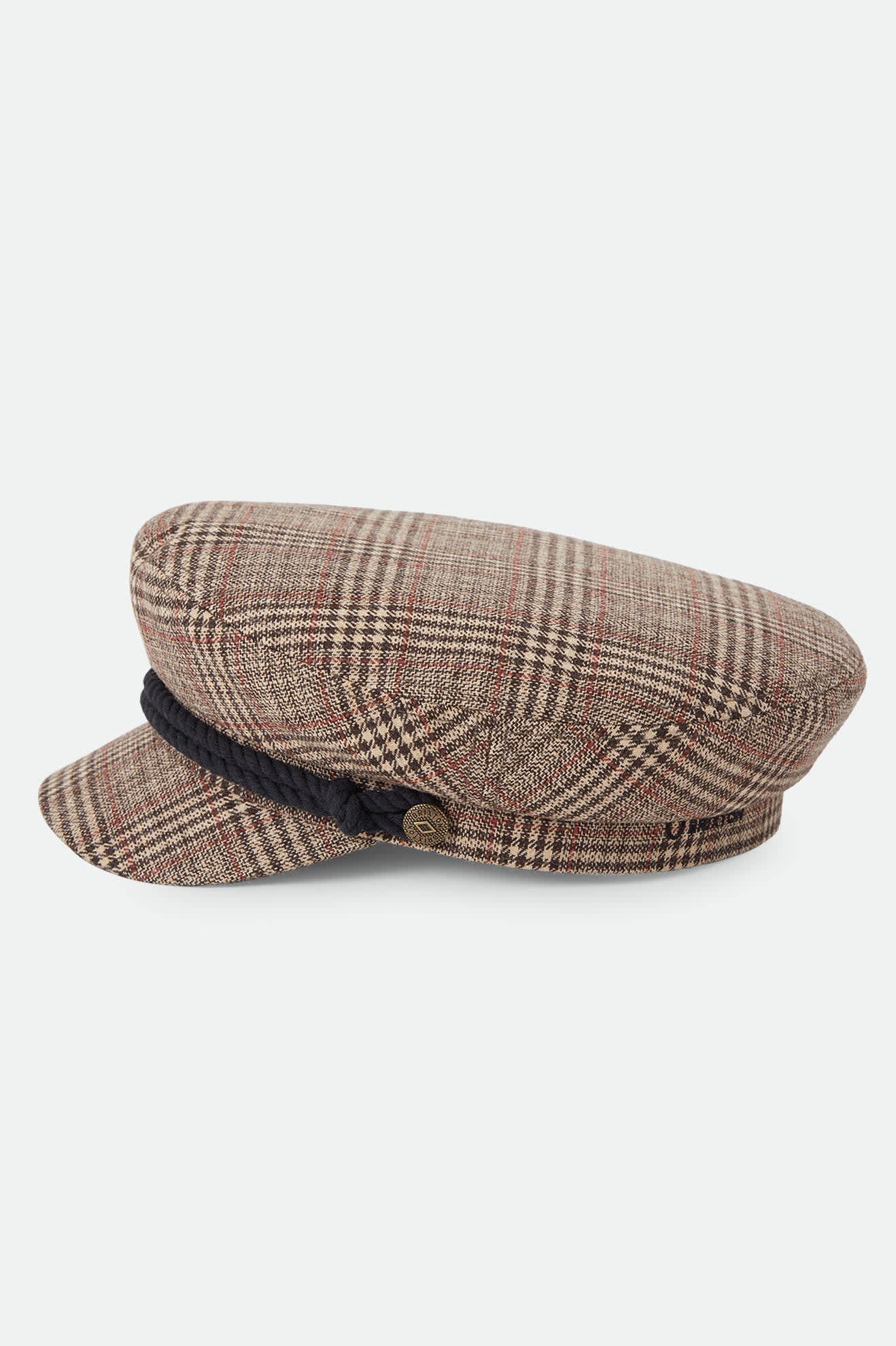 brixton-fiddler-fisherman-cap-schieberm-tze-kariert-braun image 5