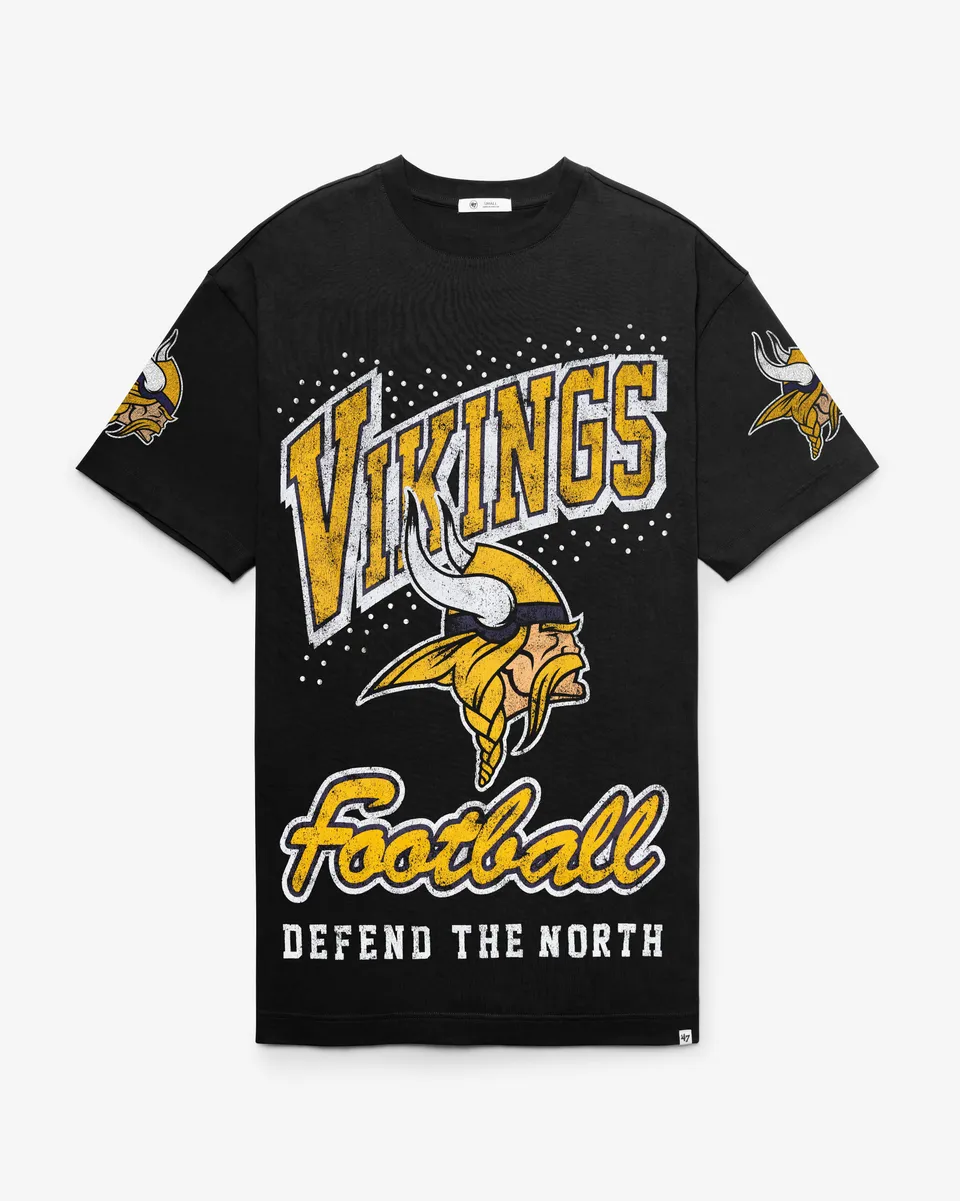 47-foundation-vikings-t-shirt-kleid-schwarz-strass image 1