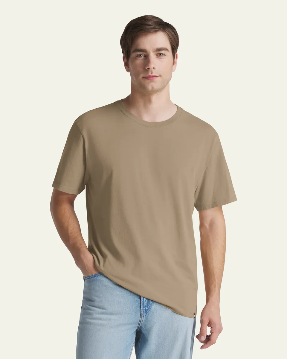 47-foundation-tee-basics-everyday-t-shirt-khaki image 1