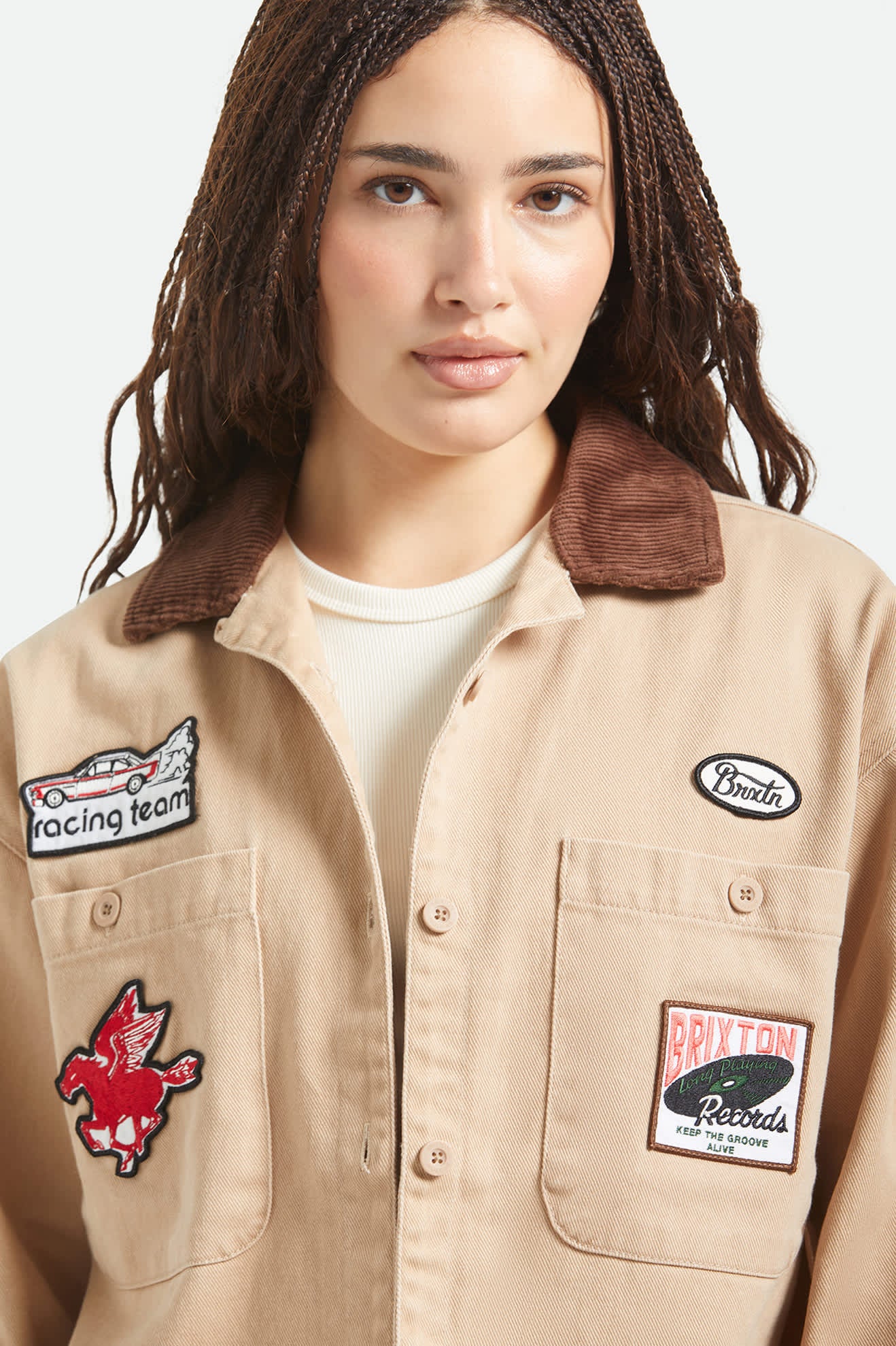 brixton-utopia-patchwork-overshirt-hemdjacke-washed-timeless-taupe image 6
