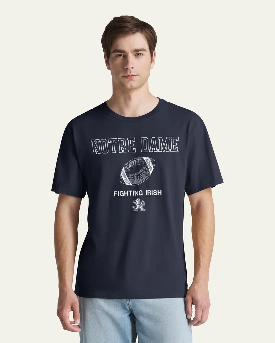 47-brand-notre-dame-play-block-everyday-t-shirt-navy image 1