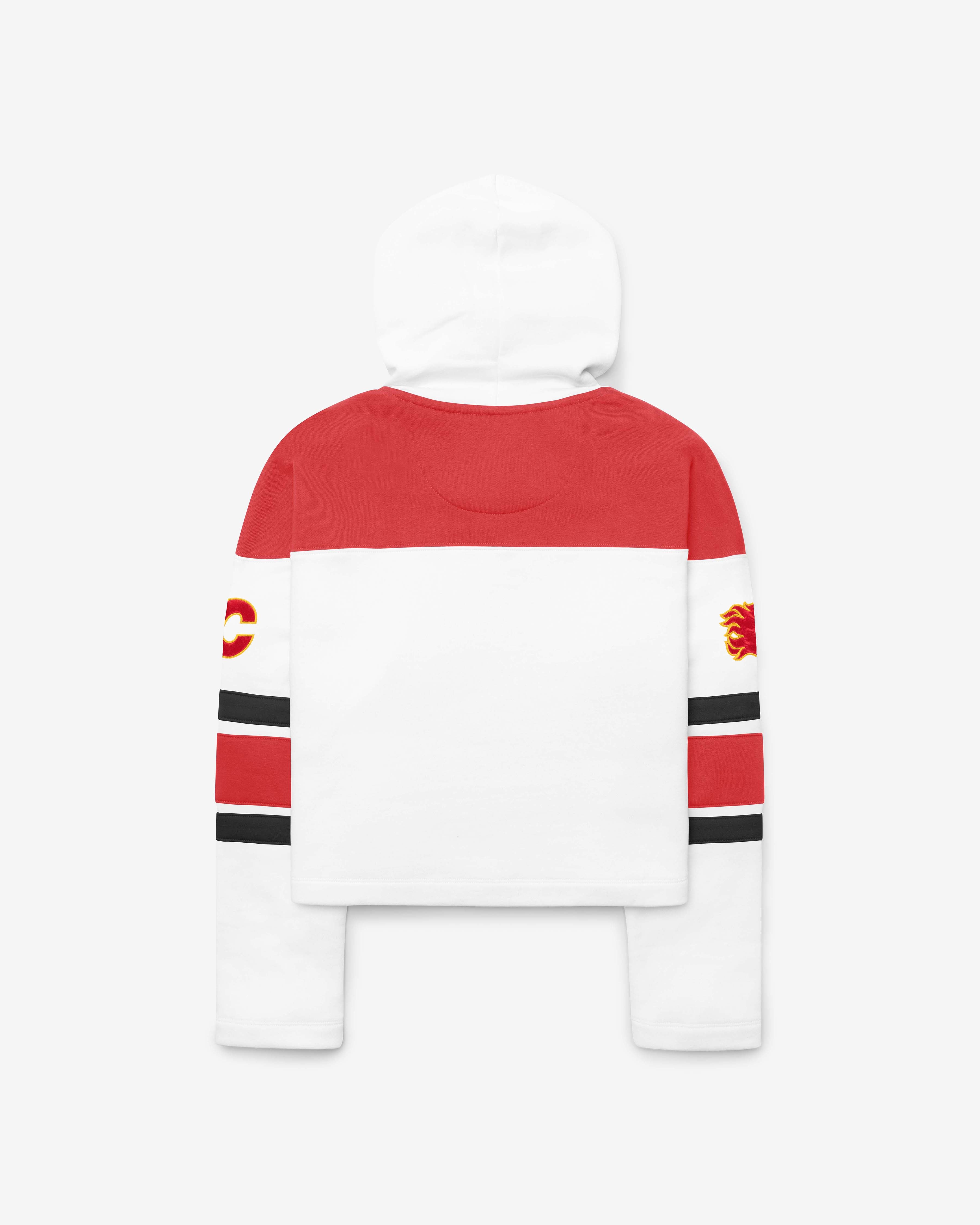 47-brand-lacer-calgary-flames-cropped-hoodie-white-wash image 2