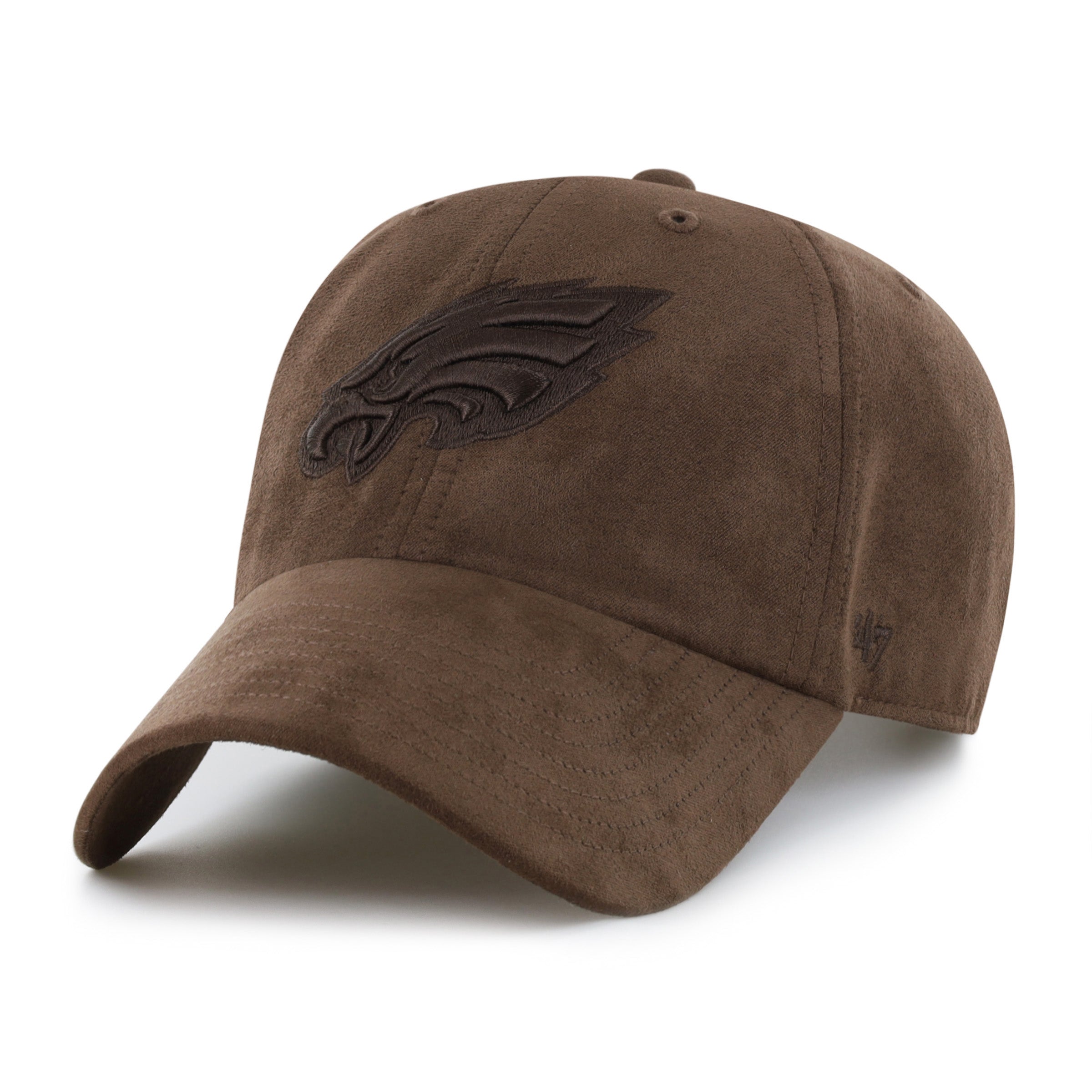 47-clean-up-philadelphia-eagles-cap-braun-suede image 1