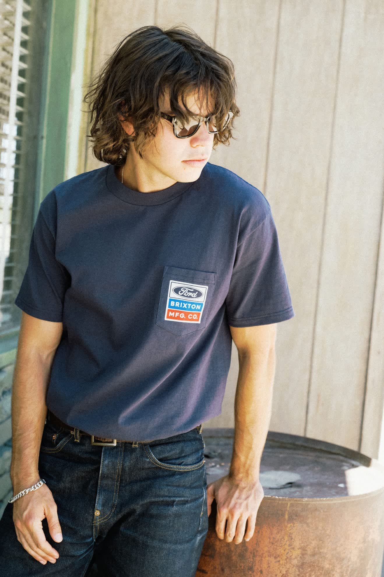 brixton-ford-service-dept-pocket-t-shirt-american-navy image 5