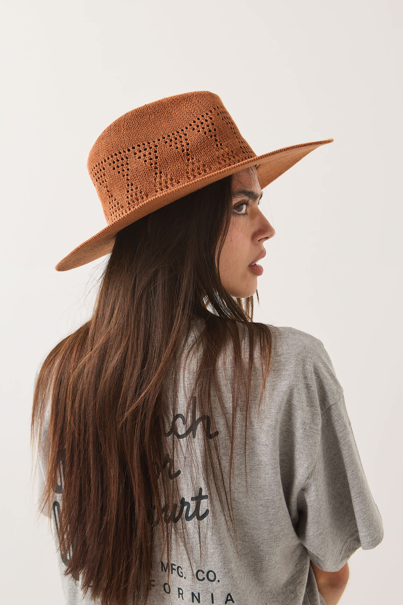 brixton-sophia-knit-packable-fedora-caramel-verstellbar-strickhut image 4