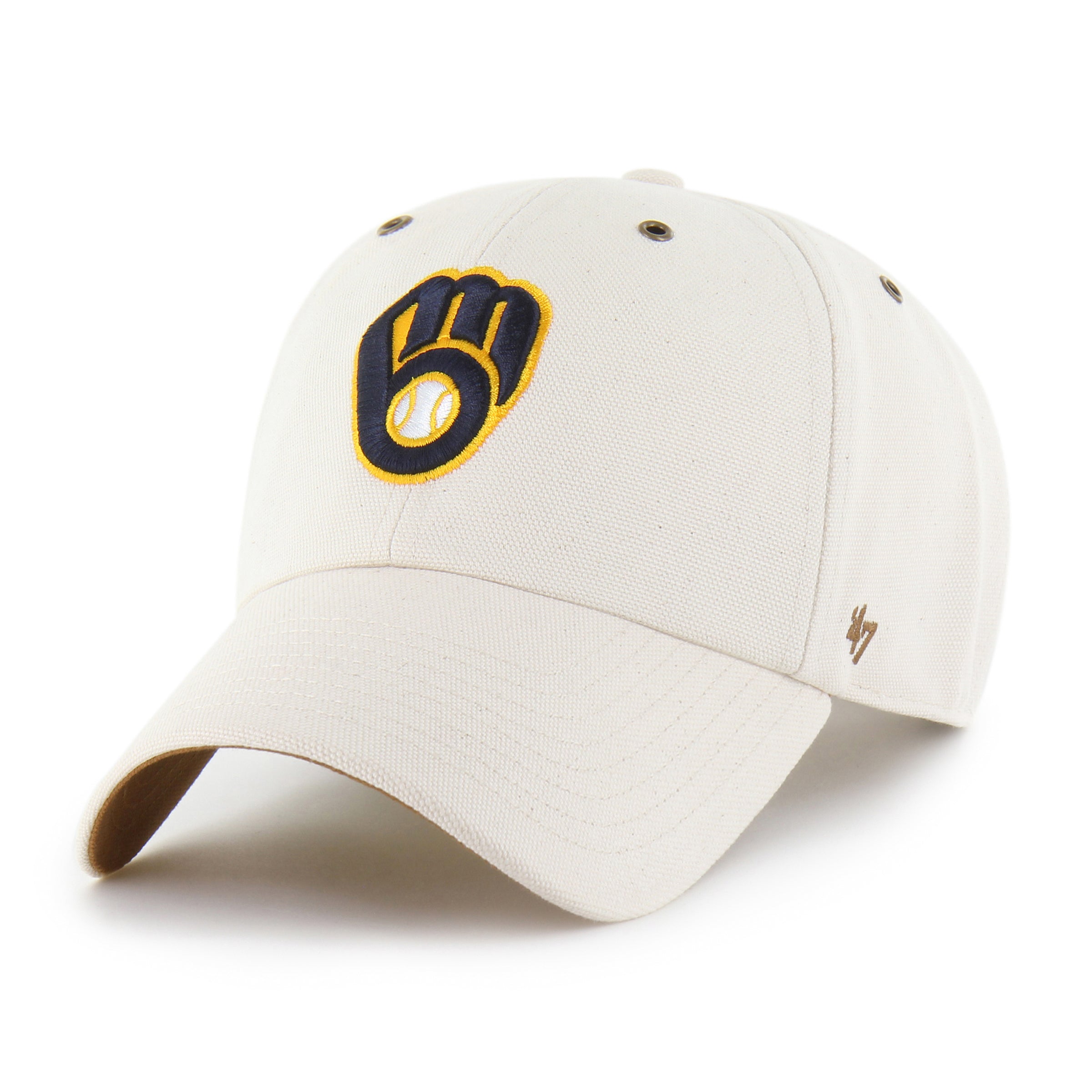 47-clean-up-milwaukee-brewers-cap-natural-carhartt-undyed image 1